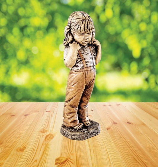 Bashful Girl Garden Statue Cement Classical Henri Statuary Outdoor