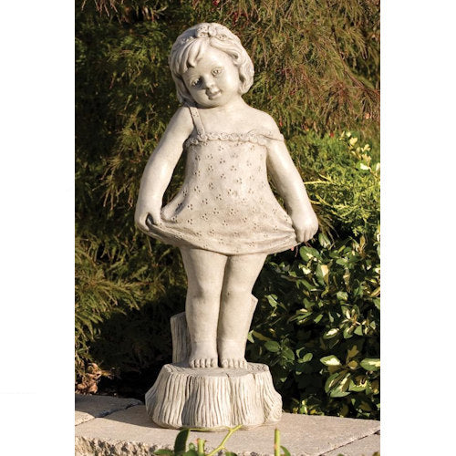 Bashful Girl Large Cement Garden Statue Outdoor Statuary Child 