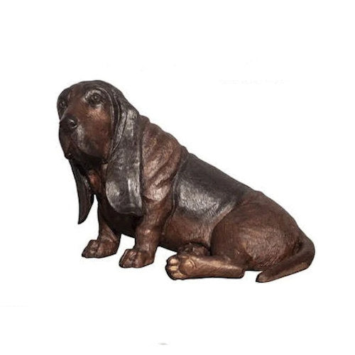 Basset Hound Bronze Dog Sculpture