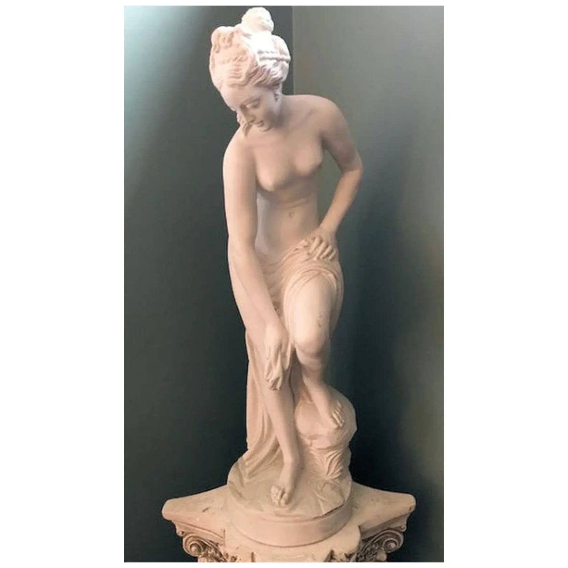 Bather By Allegrain 35.25" H Sculpture