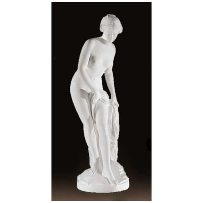 Carrara Marble Bather By Falconet Made in Italy Sculpture
