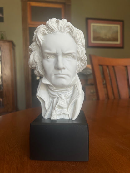 Beethoven composer bust intense expression classical music statue