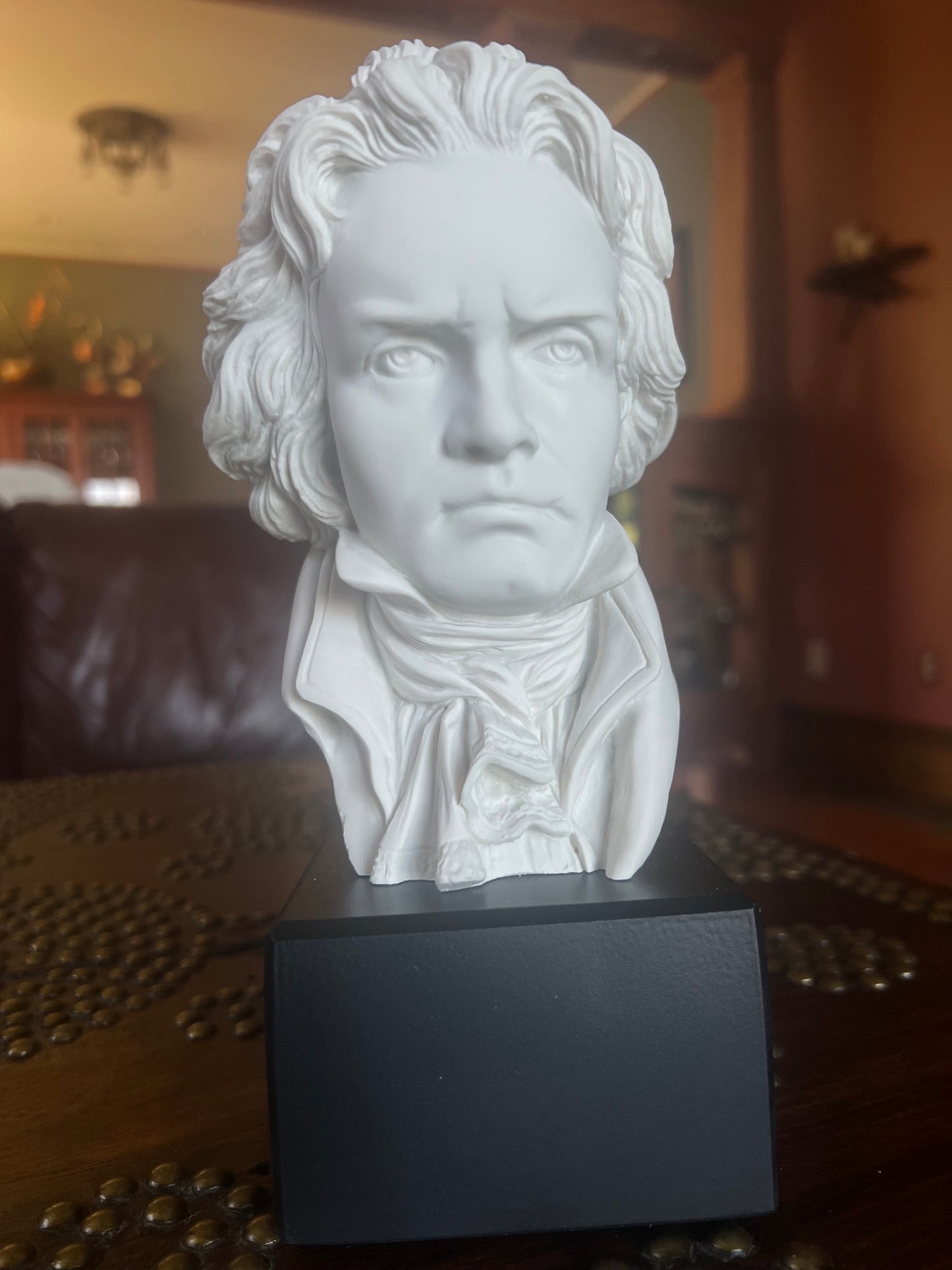 Beethoven marble bust replica musician desk sculpture composer famous statue