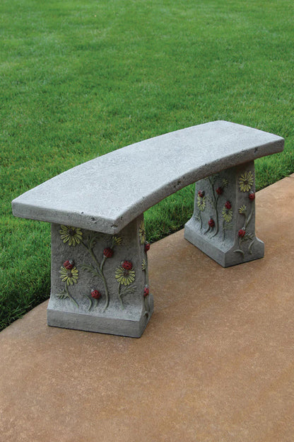 Add a touch of whimsy to your garden with the Ladybug Cement Bench