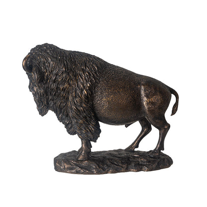back view Buffalo Bison Statue Majestic Symbol of the American Plains Bronze Sculpture
