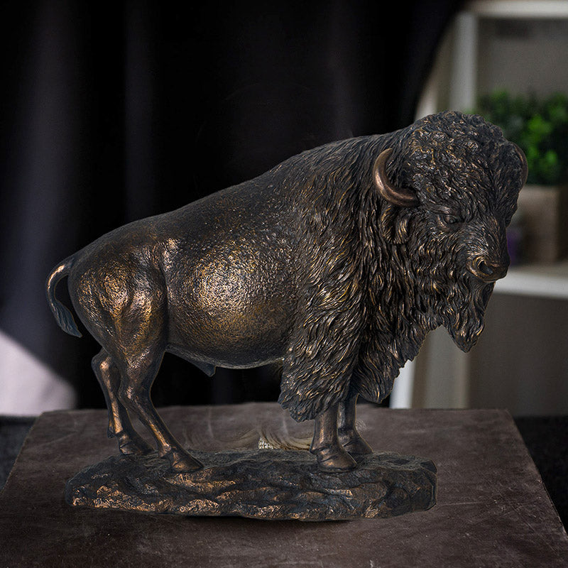 Buffalo Bison Statue Majestic Symbol of the American Plains Bronze Sculpture