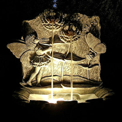 Blossom Fairy Wall Fountain Cast Stone