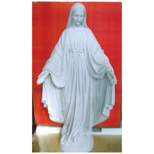 Bonded Marble Virgin Mary Madonna Sculpture