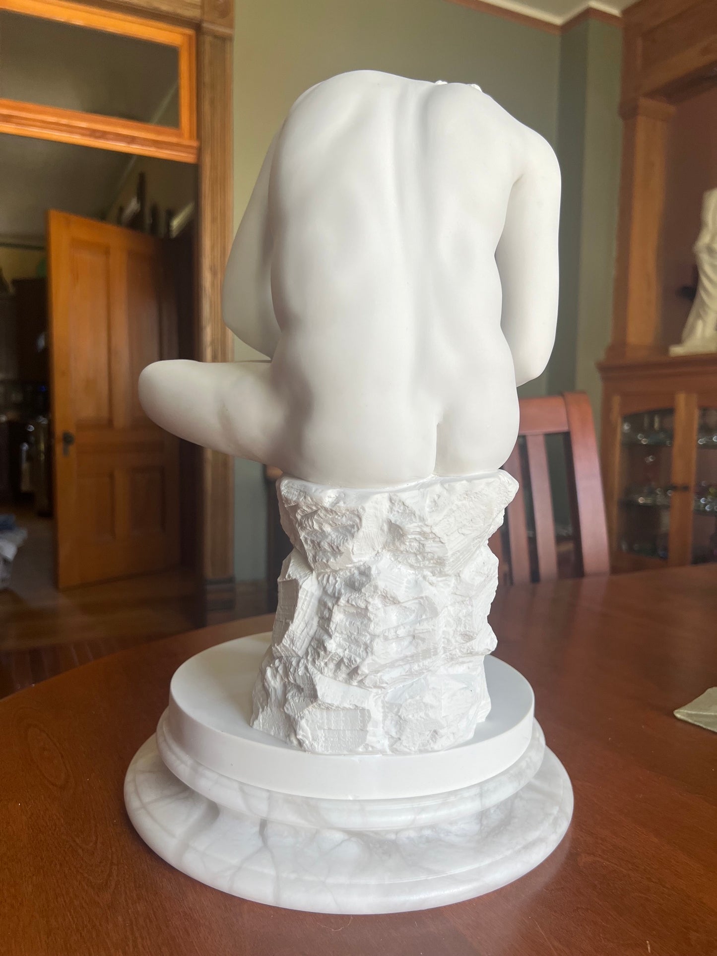 Boy Extracting Thorn Marble Spinario Statue Classical Museum Sculpture back view