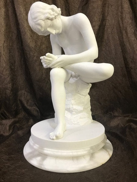 Boy Extracting Thorn Spinario Fedelino Sculpture Marble Statue Art