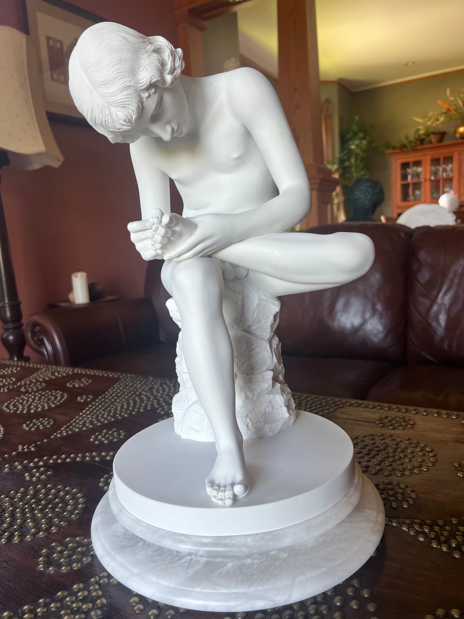 Boy Extracting Thorn Marble Spinario Statue Classical Museum Sculpture