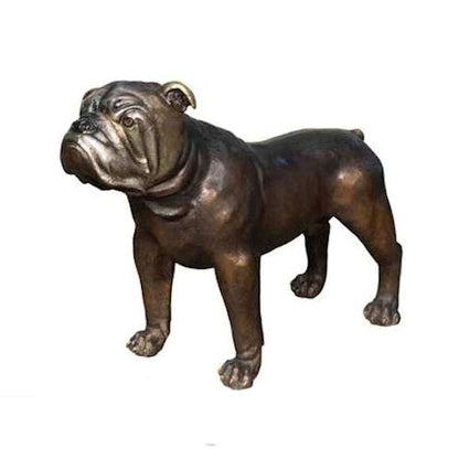 Bronze Bulldog Garden Statue Large
