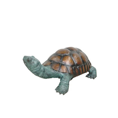Bronze Turtle Fountain Water Feature 13 Inch Tall