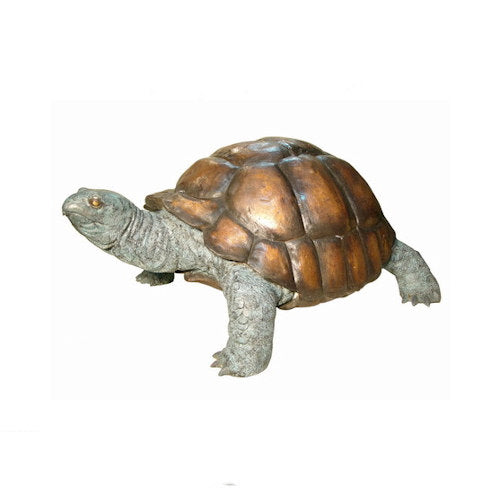 Bronze Turtle Statue Two-Tone Water Feature 27" High