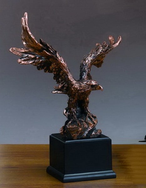 America Eagle Bird Memorial and Military Awards Trophy Sculpture