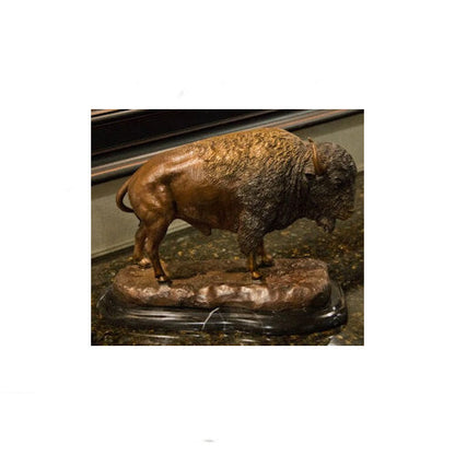 Buffalo Bronze Tabletop Sculpture