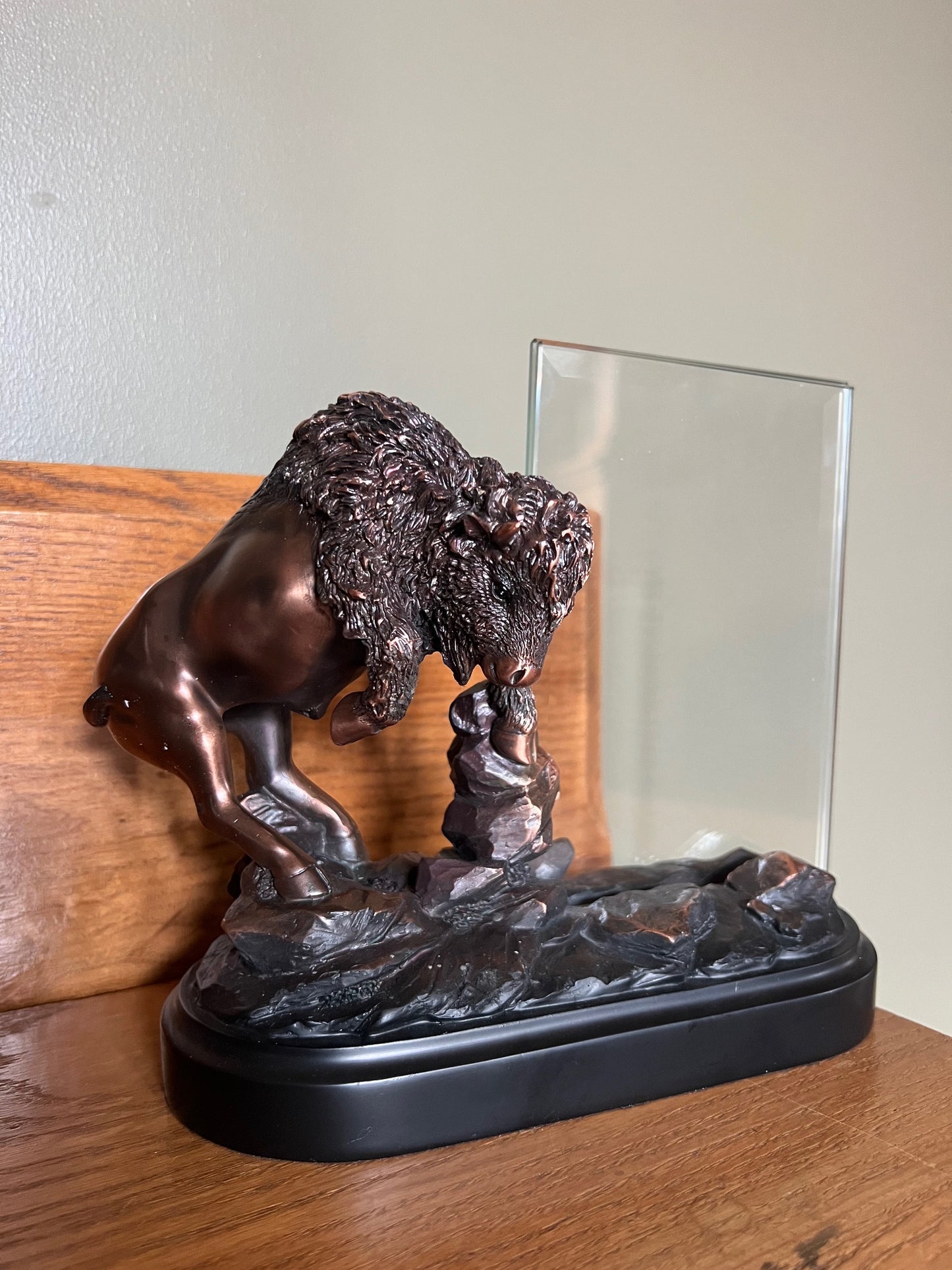 Buffalo Picture Frame Sculptural Award Statue Agricultural and Ranching Organizations