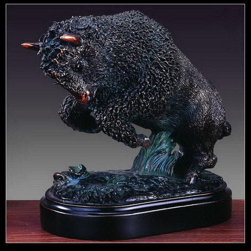 Bison Buffalo Statue for Awards or Display Wildlife Figurine