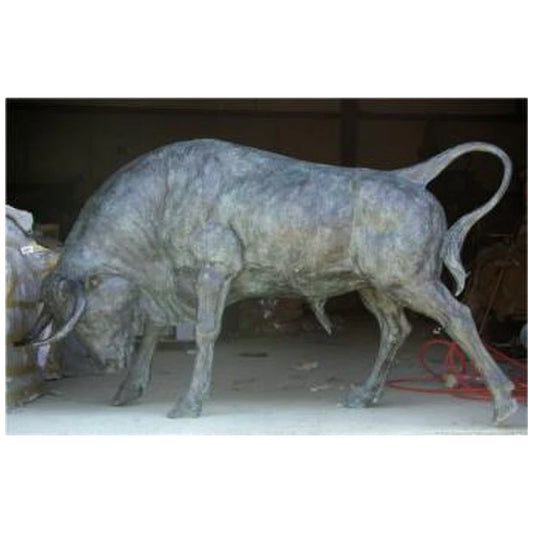 Bull Fighting Bronze Sculpture 100" Long