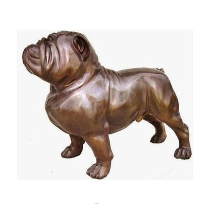 Bulldog Bronze Large Scale Sculpture School or Team Mascot Life Size Dog Statue