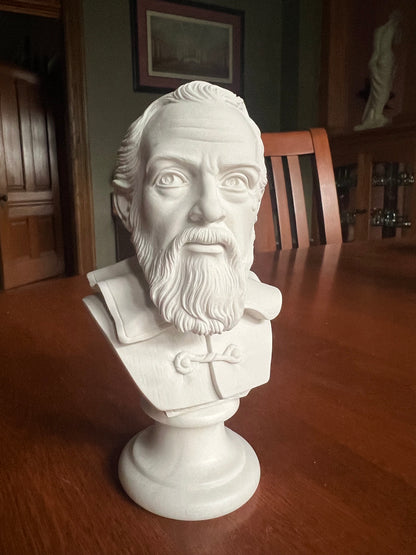 Renaissance scientist bust statue Galileo Galilei