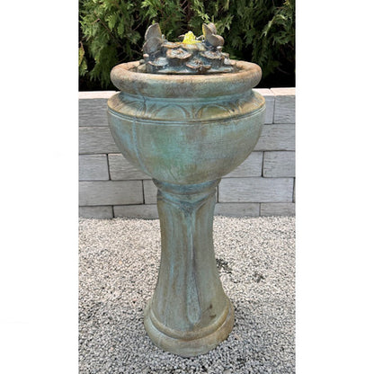 Butterfly Garden Urn Fountain Butterflies around the top of the water feature