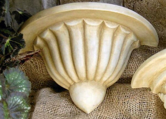 Fluted Brackets Concret Wall Decor Sculptural Versatil Size for Decorating
