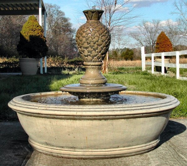 Anderson Fountain With Cloud Finial With Large Basin