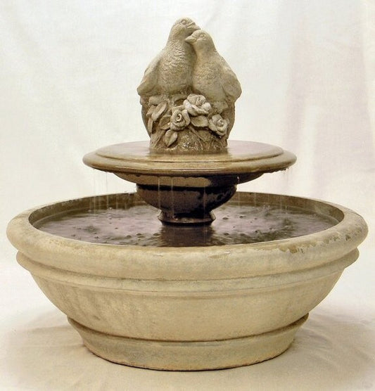 Terrace Fountain With Love Birds On Tier