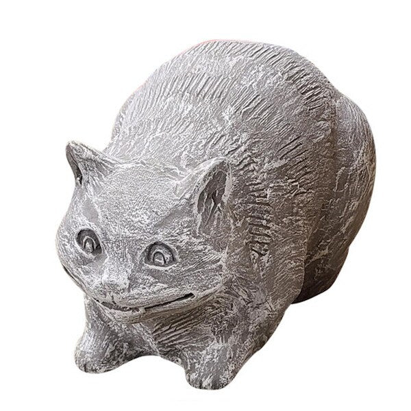 Cheshire Cat Alice in Wonderland Sculpture Made of Concrete Garden Statue