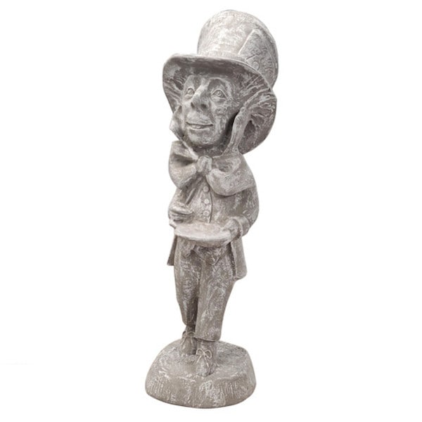 Mad Hatter Statue Garden Sculpture Cement Outdoor Alice in Wonderland