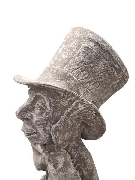 Close up of Mad Hatters In this style 10/6 Sculpture of hat statue outdoor