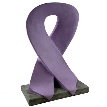 Lavender Ribbon Sculpture all cancers epilepsy foster care and elder abuse