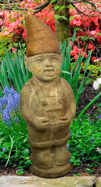 Giggles the Boy Garden Gnome Statue
