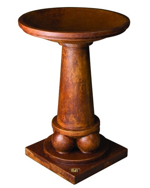 Modern Bird Bath Garden Spheres Birdbath Cement Unique Contempo