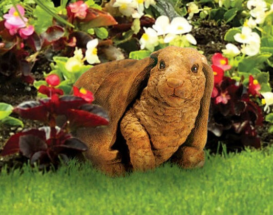 Lifted Paw Lop eared Rabbit Bunny Statue Cement Stone Statuary