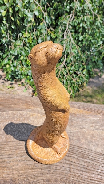 Otter Piped Water Feature plumbed for spray decorative statue spouted