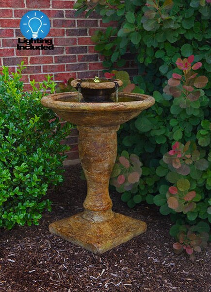 Windstone Garden Cement Fountain with Light High-end Statuary