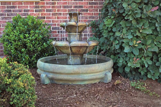 Montreux Two Tier Garden Fountain in Pool