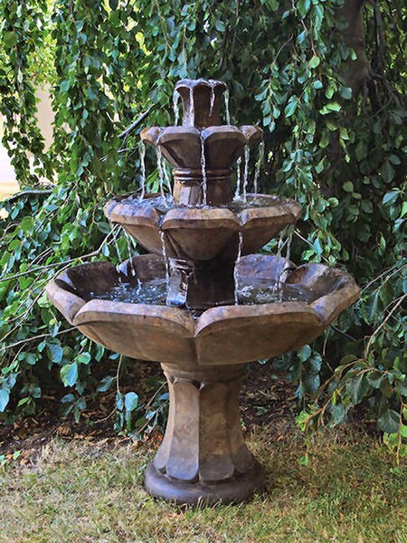Montreux Three Tier Cement Fountain Classical Traditional Design