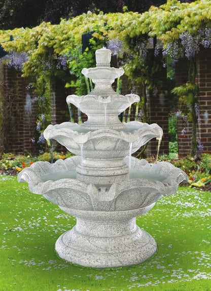Classic Quattro Tier Fountain Grand Scale European Styling Traditional