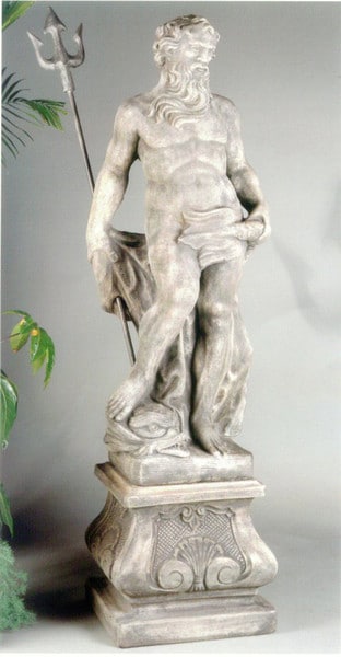 Neptune Life-size Cement Garden Sculpture