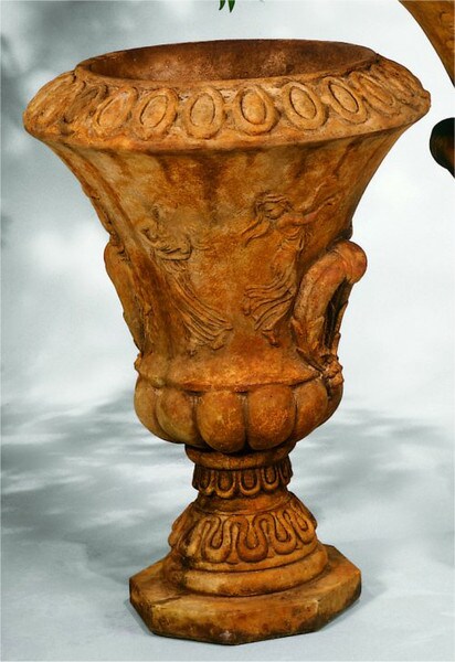 Women Dancing Vase Freize Garden Pot Vessel Decorative Cement