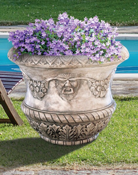 Greenman Garden Planter Large Celtic Vase Cement Mythology foliage