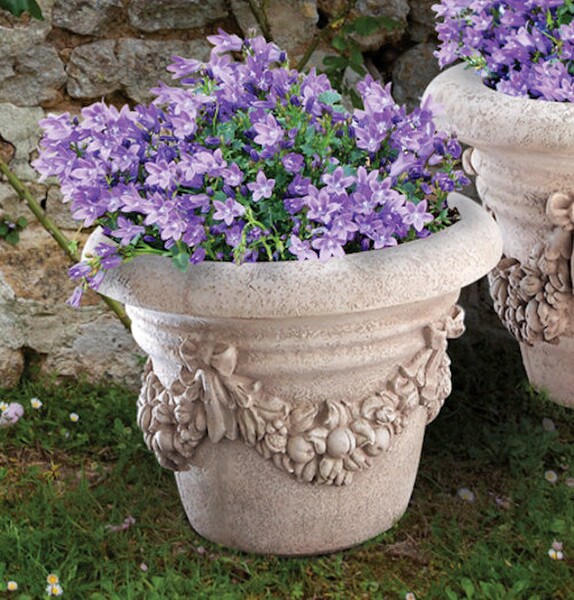 Palm Pot Classico Large Cast Stone Heavyweight Planters Vases