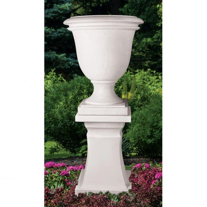Orlando Vase with Match Avanti Pedestal Sculptural Concrete Set Urn