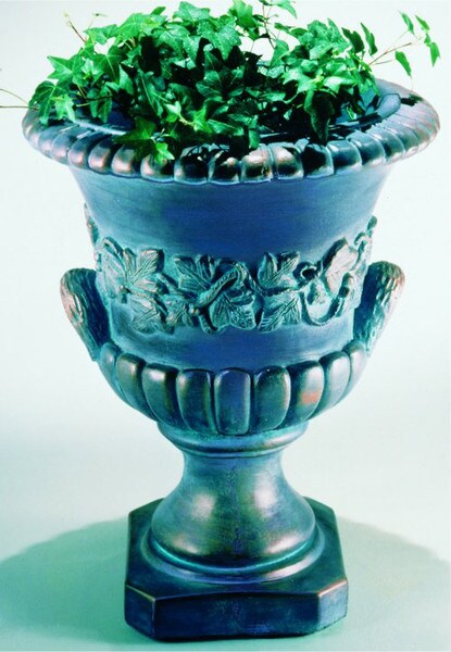 Handle Urn Medium Cast Stone 19" H