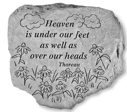 Stepping stone garden memorial written - Heaven is under our feet