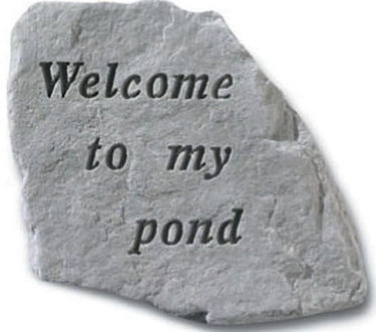 Concrete Stepping Welcoming Stone for Pond - Welcome to My Pond