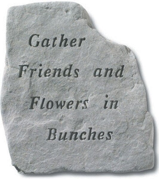 Concrete Stepping Stone for Garden - Gather friends and flower in Bunches